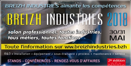 Salon Professionnel Breizh Industries du 30 au 31 Mai 2018 - Atlantic Robinetterie